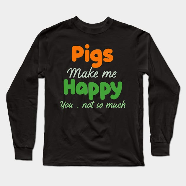 pigs Long Sleeve T-Shirt by Design stars 5